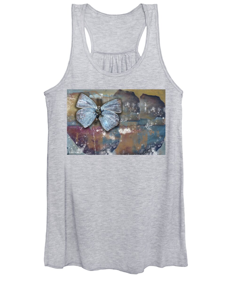 Butterfly Women's Tank Top featuring the photograph Wings Against A Wall by Robert Michaels