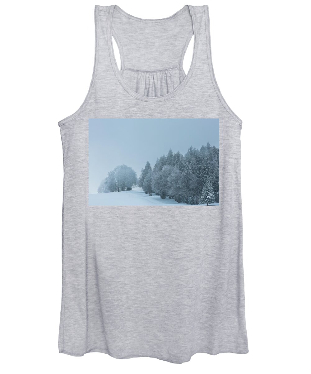 Snowy Landscape Women's Tank Top featuring the photograph Winter dreams - 1 by Paul MAURICE