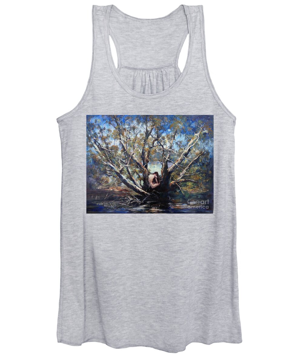 Wood Nymph Women's Tank Top featuring the painting Wood Nymph by Ryn Shell