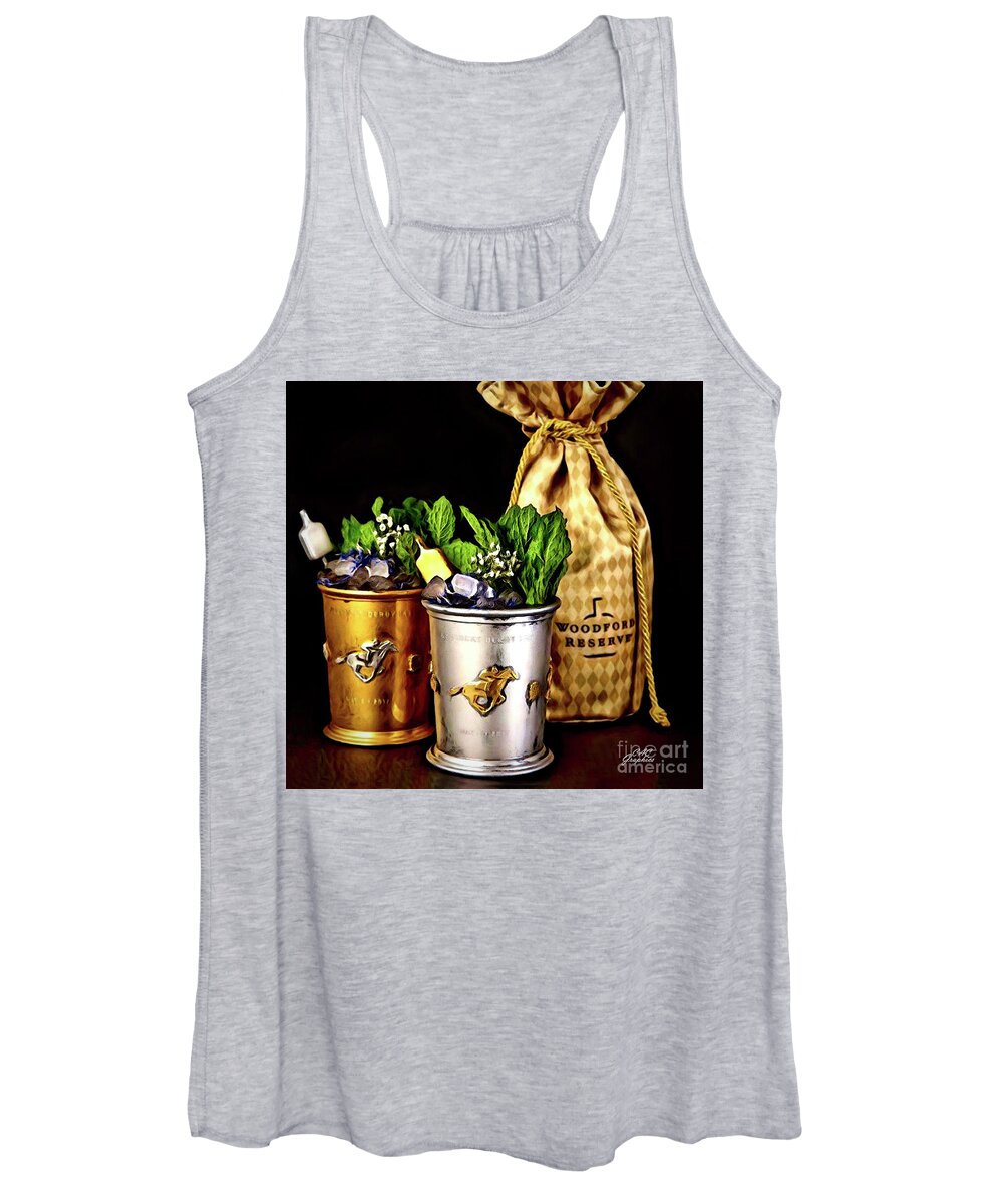 Cocktail Women's Tank Top featuring the digital art Woodford Reserve Mint Julep by CAC Graphics