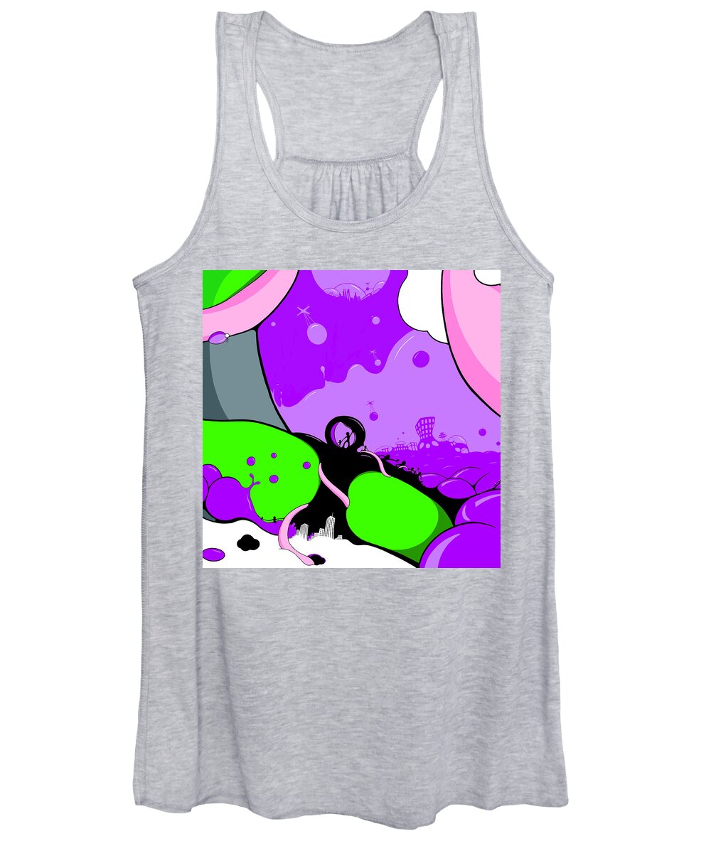  Women's Tank Top featuring the drawing Wormhole for Queen Duvet by Craig Tilley
