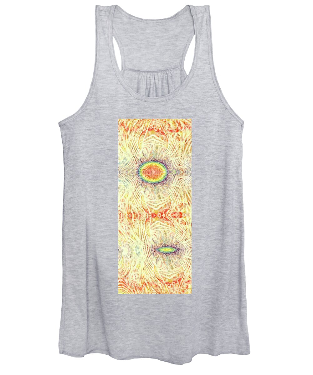 Collage Women's Tank Top featuring the painting Yonic Rainbow by Jeremy Robinson