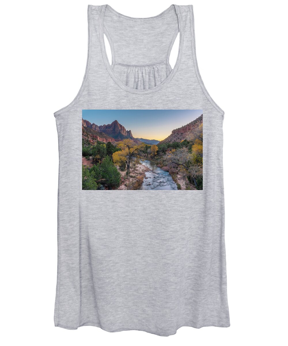 Virgin River Women's Tank Top featuring the photograph Zion in November by Arthur Oleary