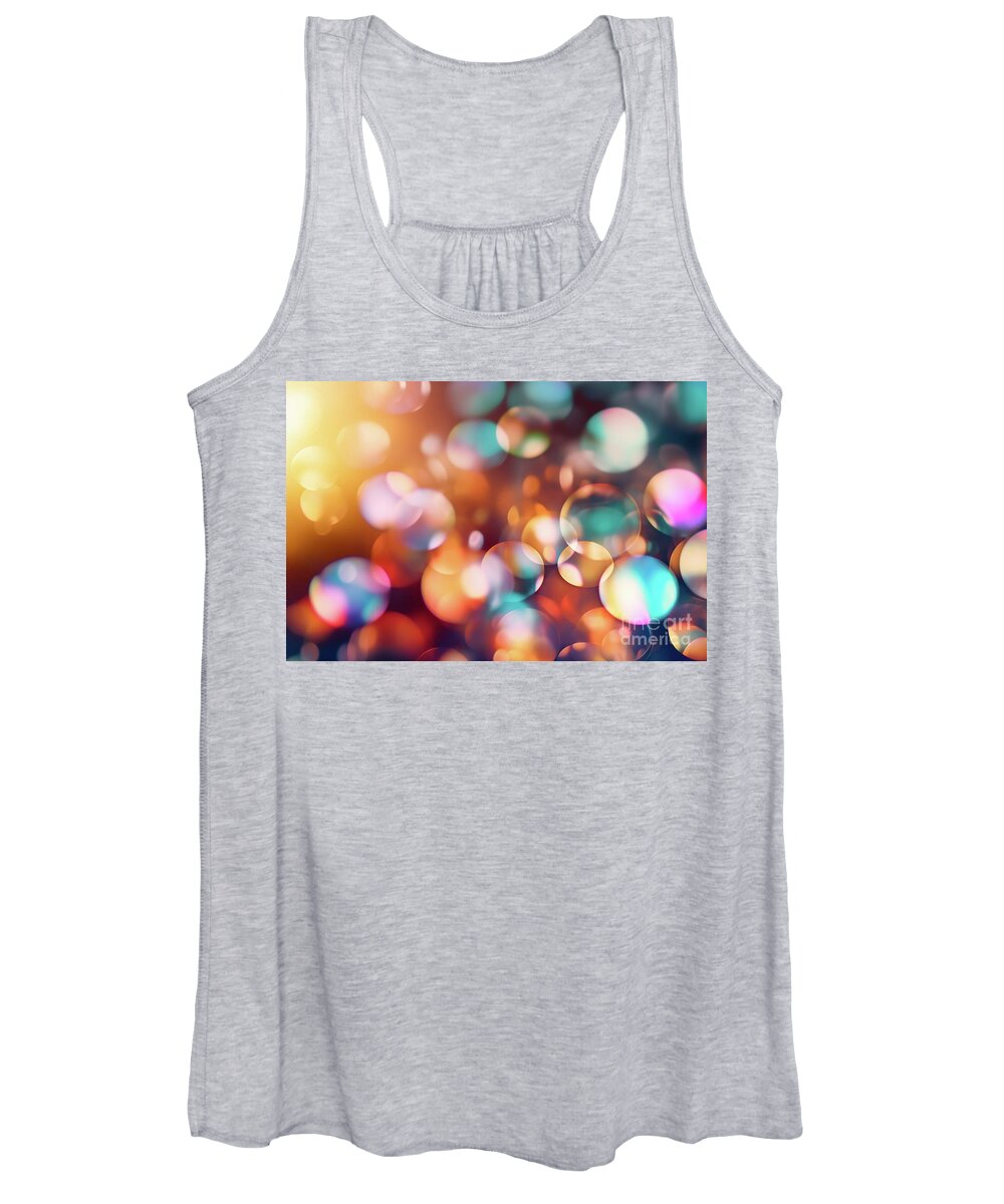 Background Women's Tank Top featuring the photograph A background of diffuse colors, a round bokeh. #1 by Joaquin Corbalan