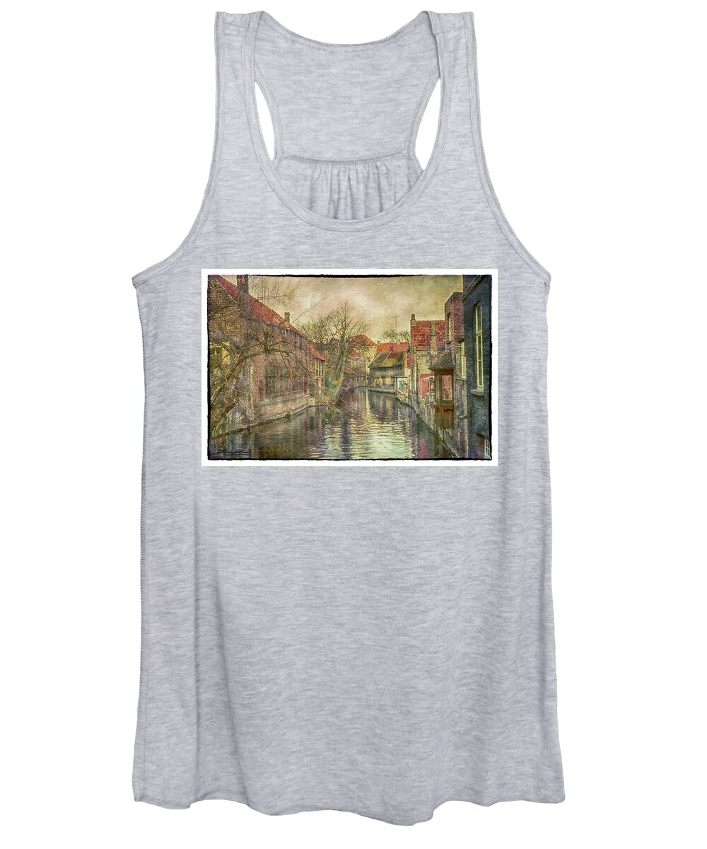 Holland Women's Tank Top featuring the photograph A canal in Holland #1 by Frank Lee