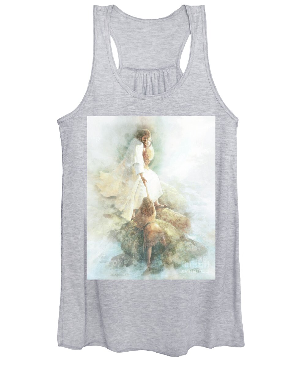 Jesus Women's Tank Top featuring the painting Be Not Afraid #1 by Greg Olsen