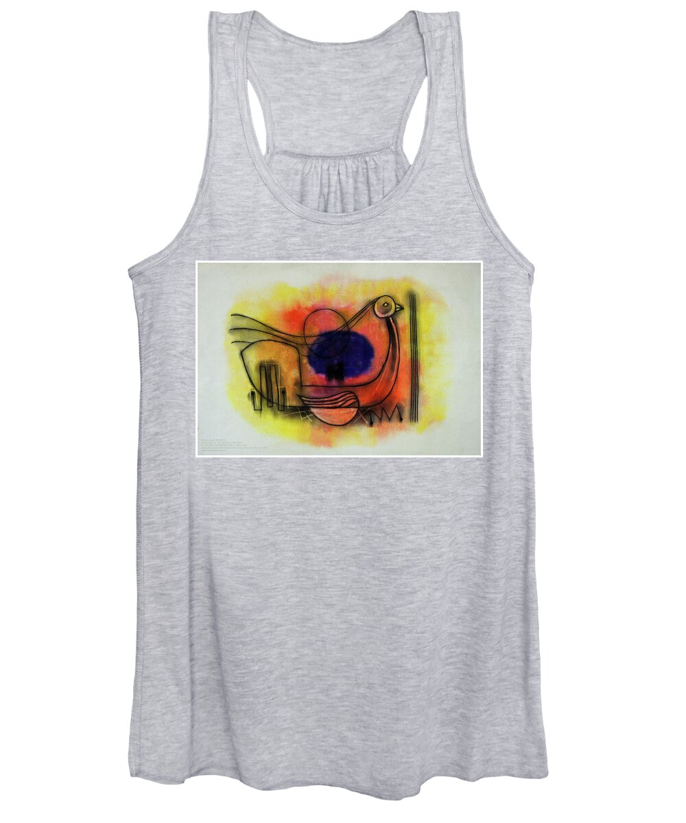 Abstract Women's Tank Top featuring the painting Bird Of Spirit #1 by Winston Saoli 1950-1995