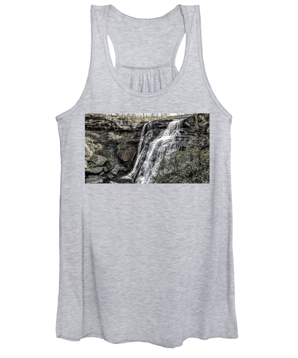  Women's Tank Top featuring the photograph Brandywine Falls #1 by Brad Nellis