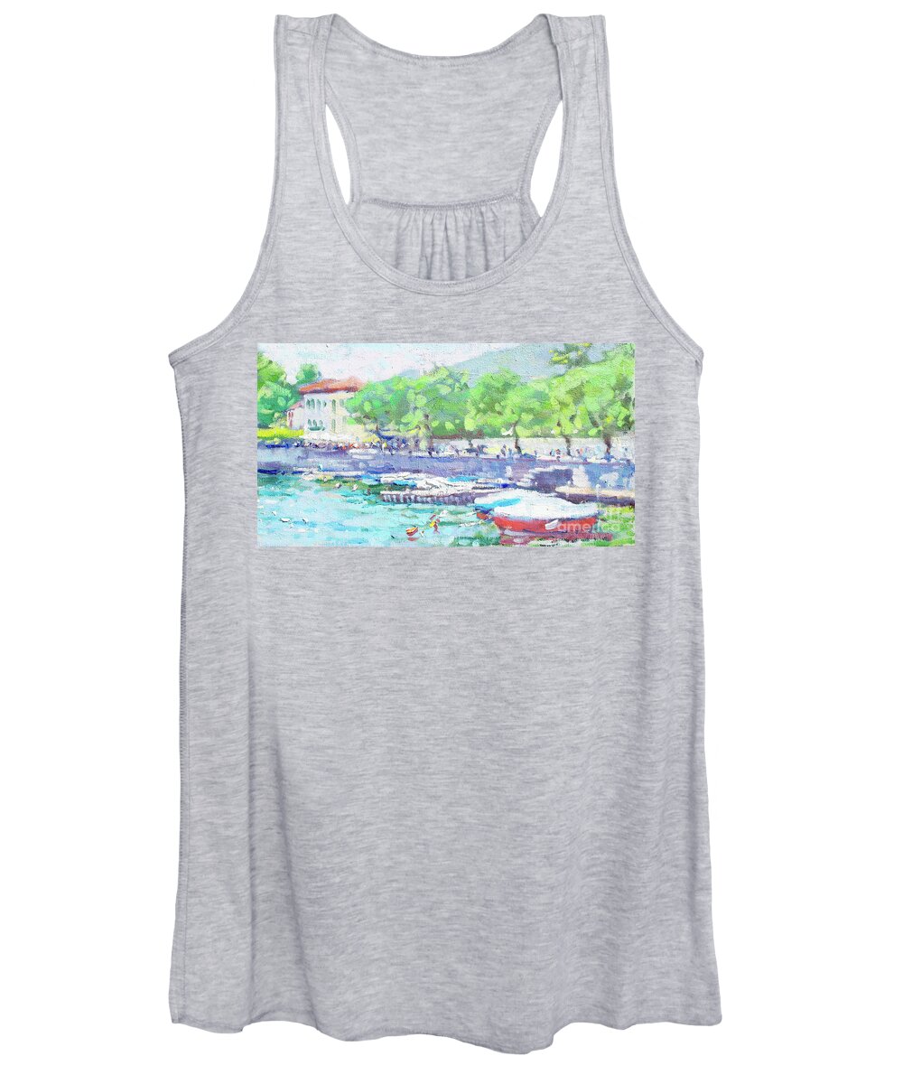 Fresia Women's Tank Top featuring the painting Caught In Summer #1 by Jerry Fresia