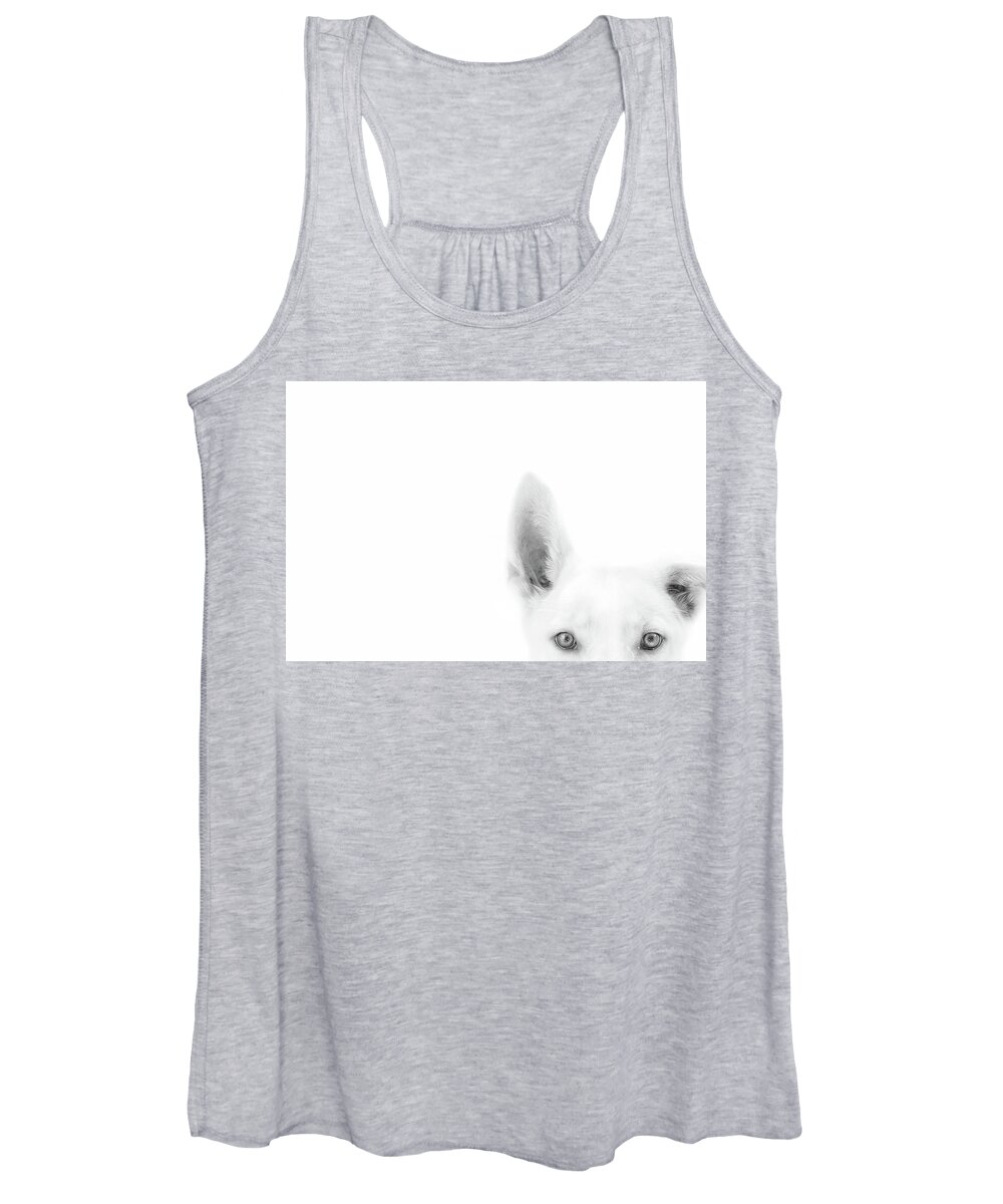 Dog Women's Tank Top featuring the photograph I'm Listening #1 by Ghostwinds Photography