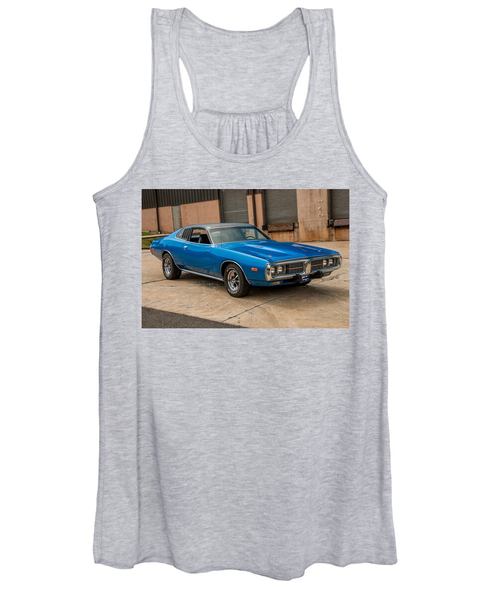 1973 Charger Women's Tank Top featuring the photograph 1973 Dodge Charger 440 by Anthony Sacco