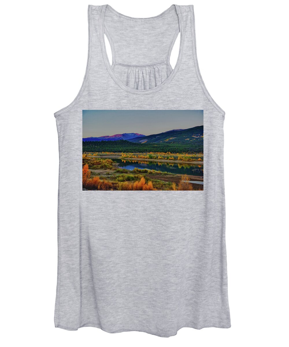 Co Women's Tank Top featuring the photograph Aspens at Twin Lakes #1 by Doug Wittrock