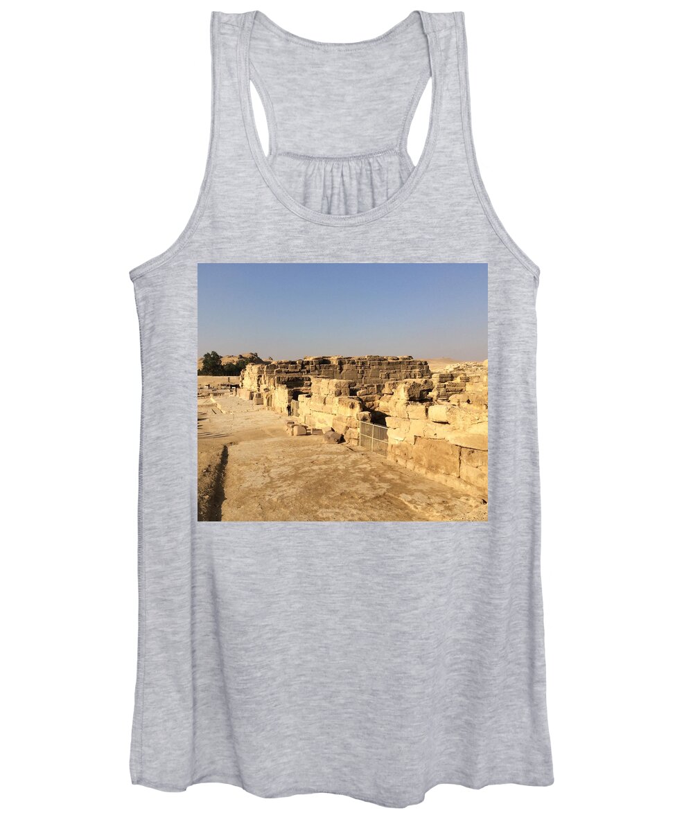 Giza Women's Tank Top featuring the photograph Sphinx Temple #3 by Trevor Grassi