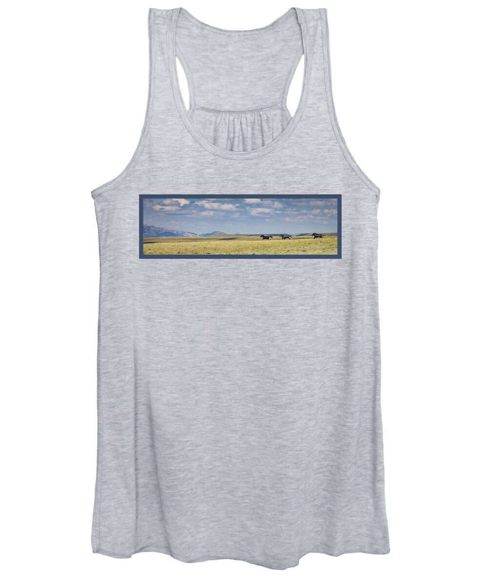 Horse Women's Tank Top featuring the photograph Wild Horses #37 by Laura Terriere