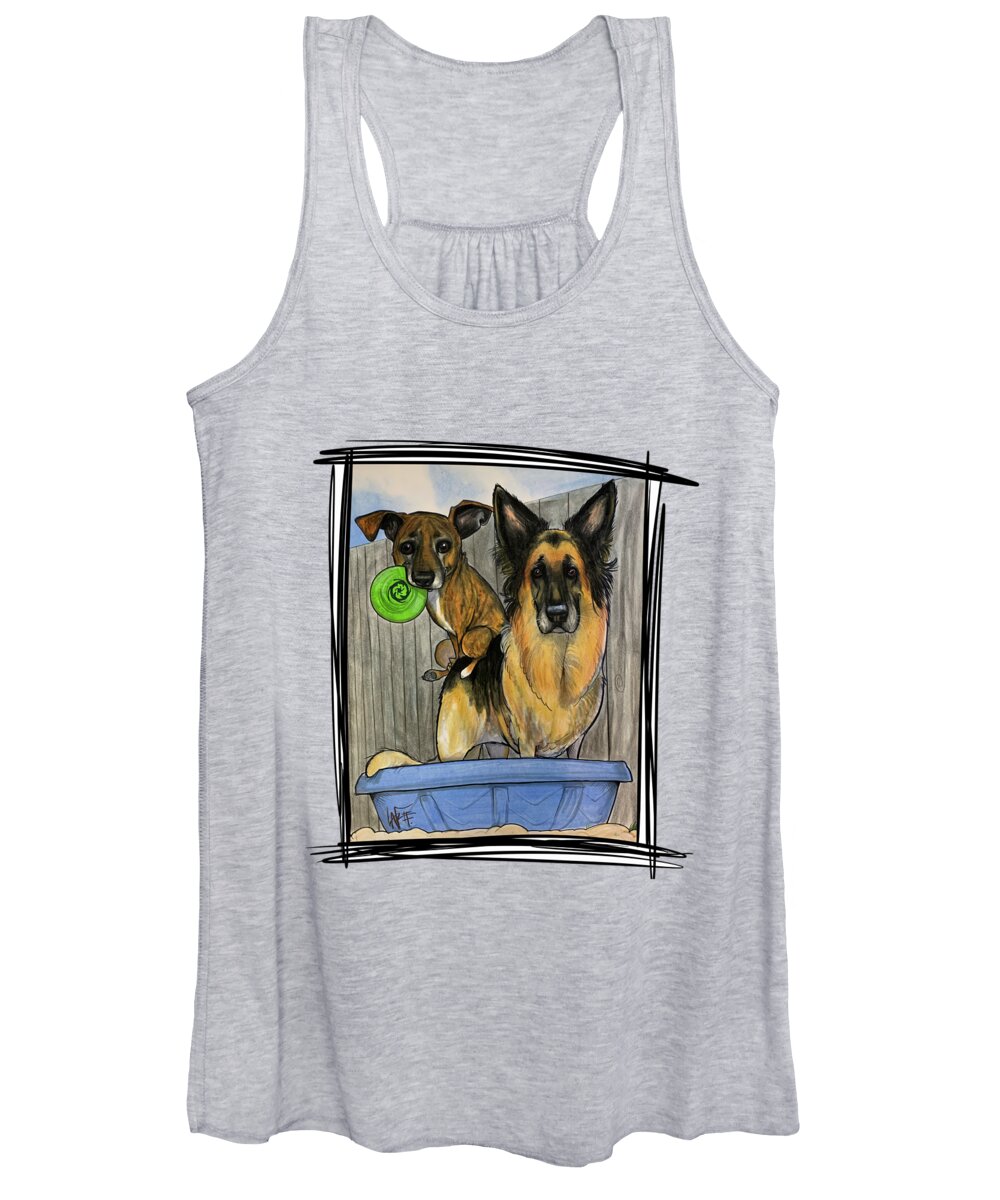 Case Women's Tank Top featuring the drawing 5274 Case by Canine Caricatures By John LaFree