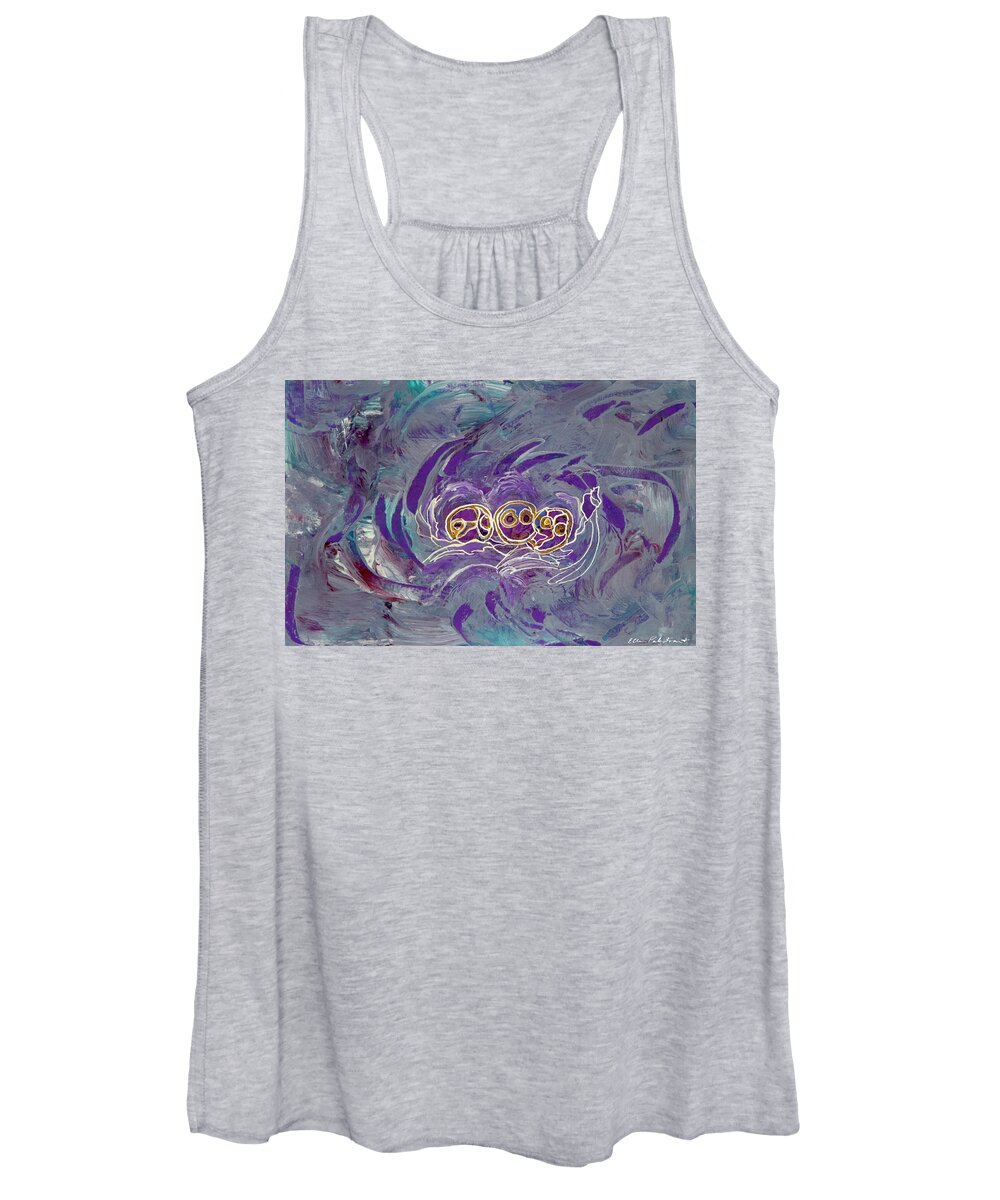 Canvas Women's Tank Top featuring the painting A Circumrotating Head by Ellen Palestrant