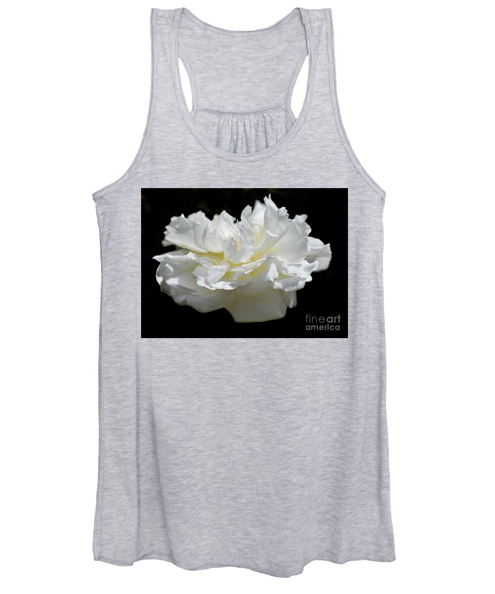 Rose Women's Tank Top featuring the photograph A Life Of One English Rose 2 by Leonida Arte