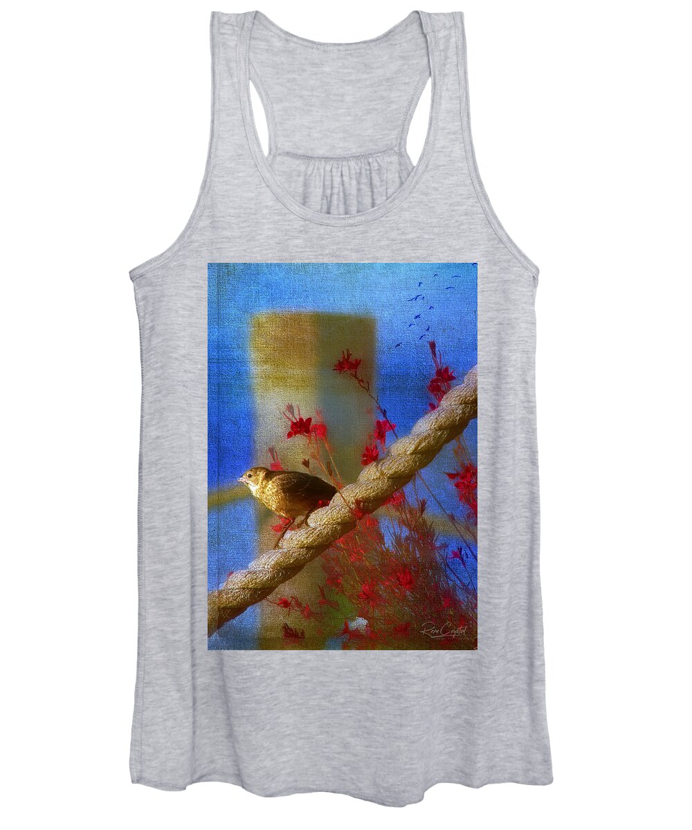 Birds Women's Tank Top featuring the photograph A Live Tweet From Cape Cod by Rene Crystal