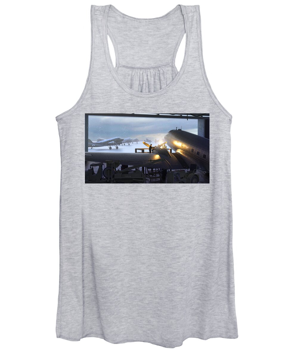 Dc-3 Women's Tank Top featuring the digital art A New Lease On Life by Adam Burch