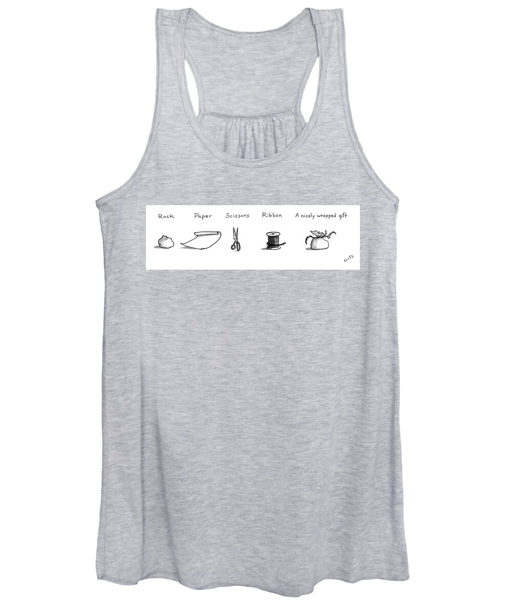 Captionless Women's Tank Top featuring the drawing A Nicely Wrapped Gift by Julia Suits