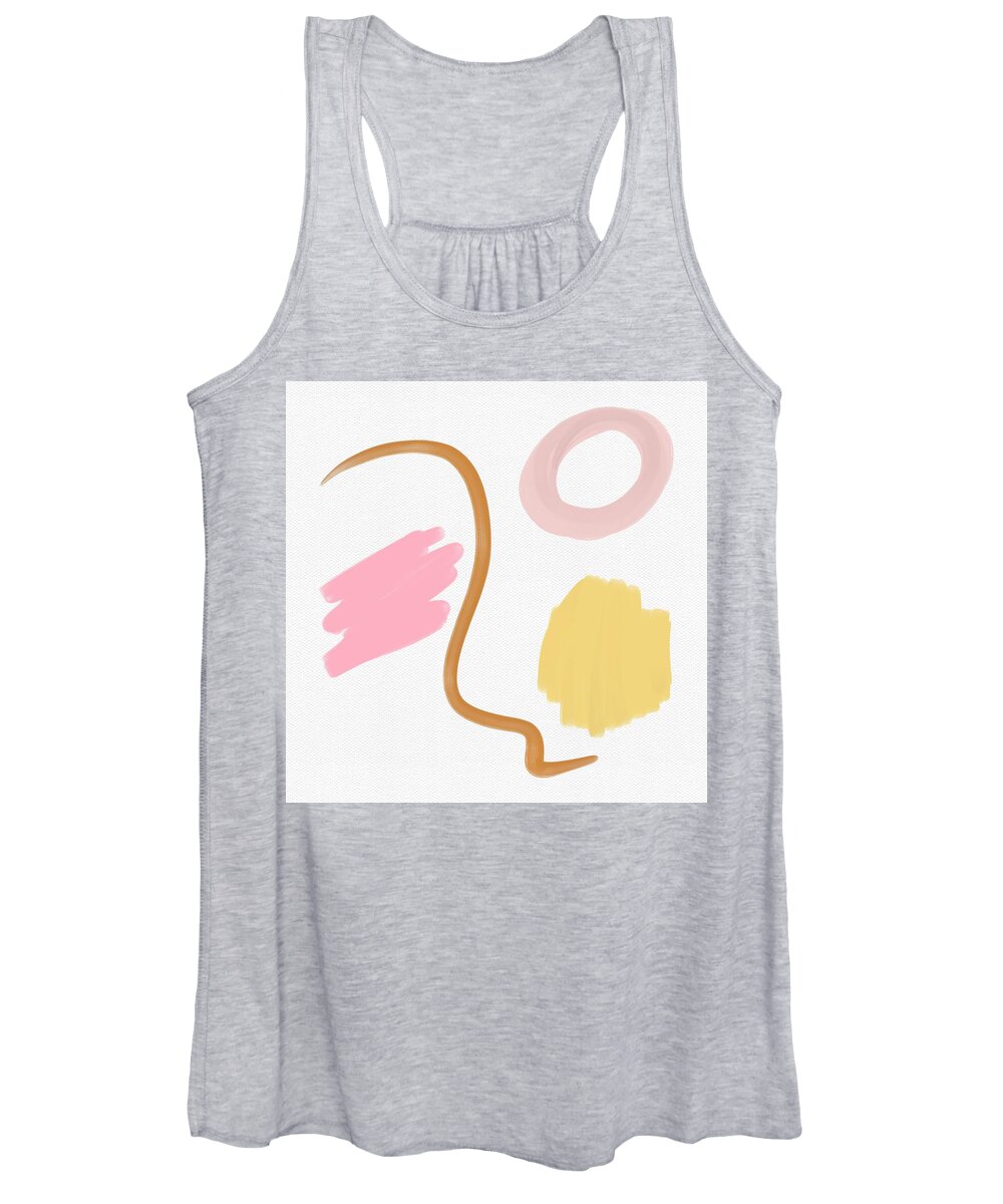 Abstract Women's Tank Top featuring the painting Abstract Face by Itsonlythemoon -