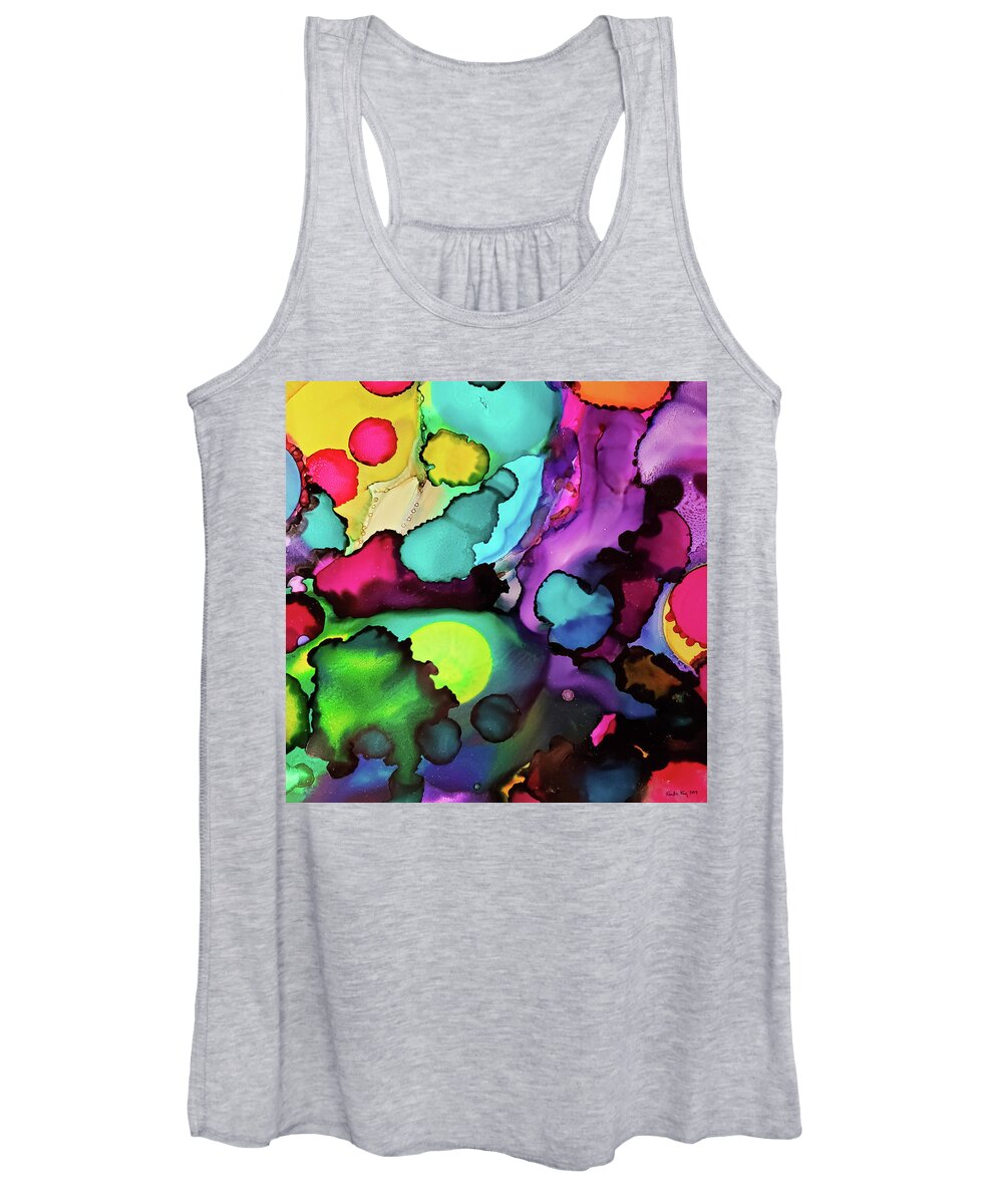 Abstract Women's Tank Top featuring the tapestry - textile Abstract ink by Karla Kay Benjamin
