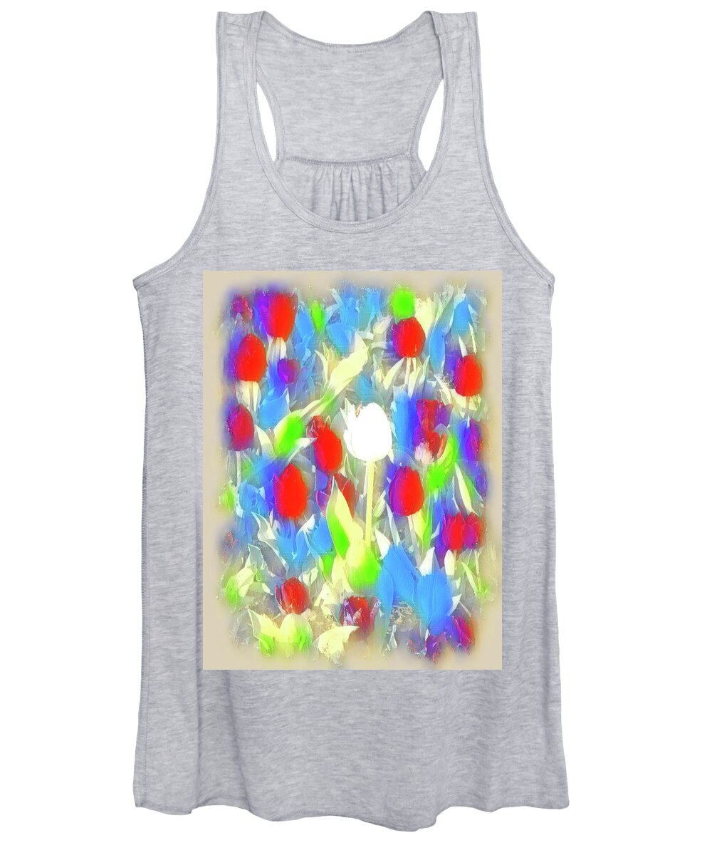Flower Women's Tank Top featuring the photograph Acceptance Rainbow by Gina Fitzhugh