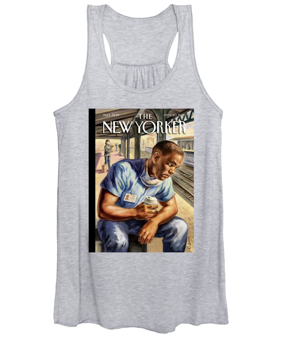 Health Women's Tank Top featuring the painting After The Shift by Owen Smith