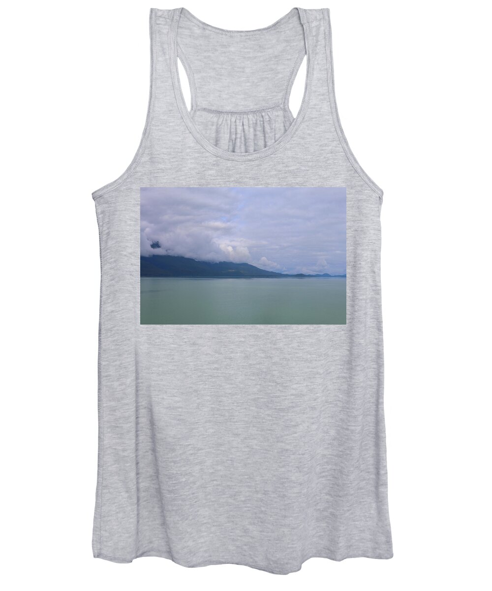 Alaska Women's Tank Top featuring the photograph Alaskan Hole In Cloud Afternoon by Ed Williams