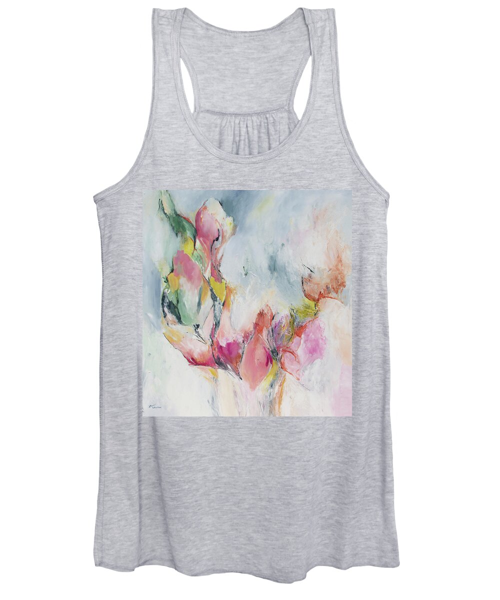 Flower Women's Tank Top featuring the painting All for love by Katrina Nixon