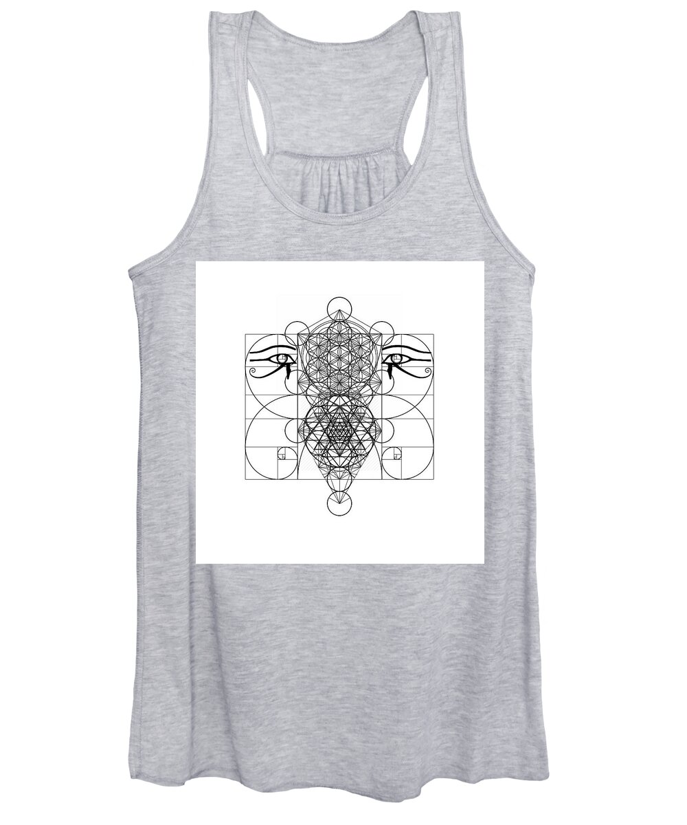 Sacred Women's Tank Top featuring the digital art All Sacred Forms by Trevor Grassi