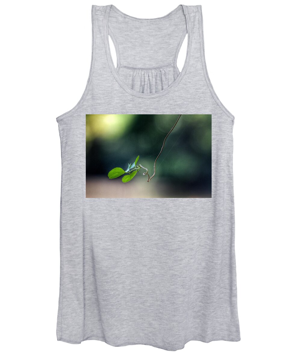 Photo Women's Tank Top featuring the photograph Alone Above the River by Evan Foster