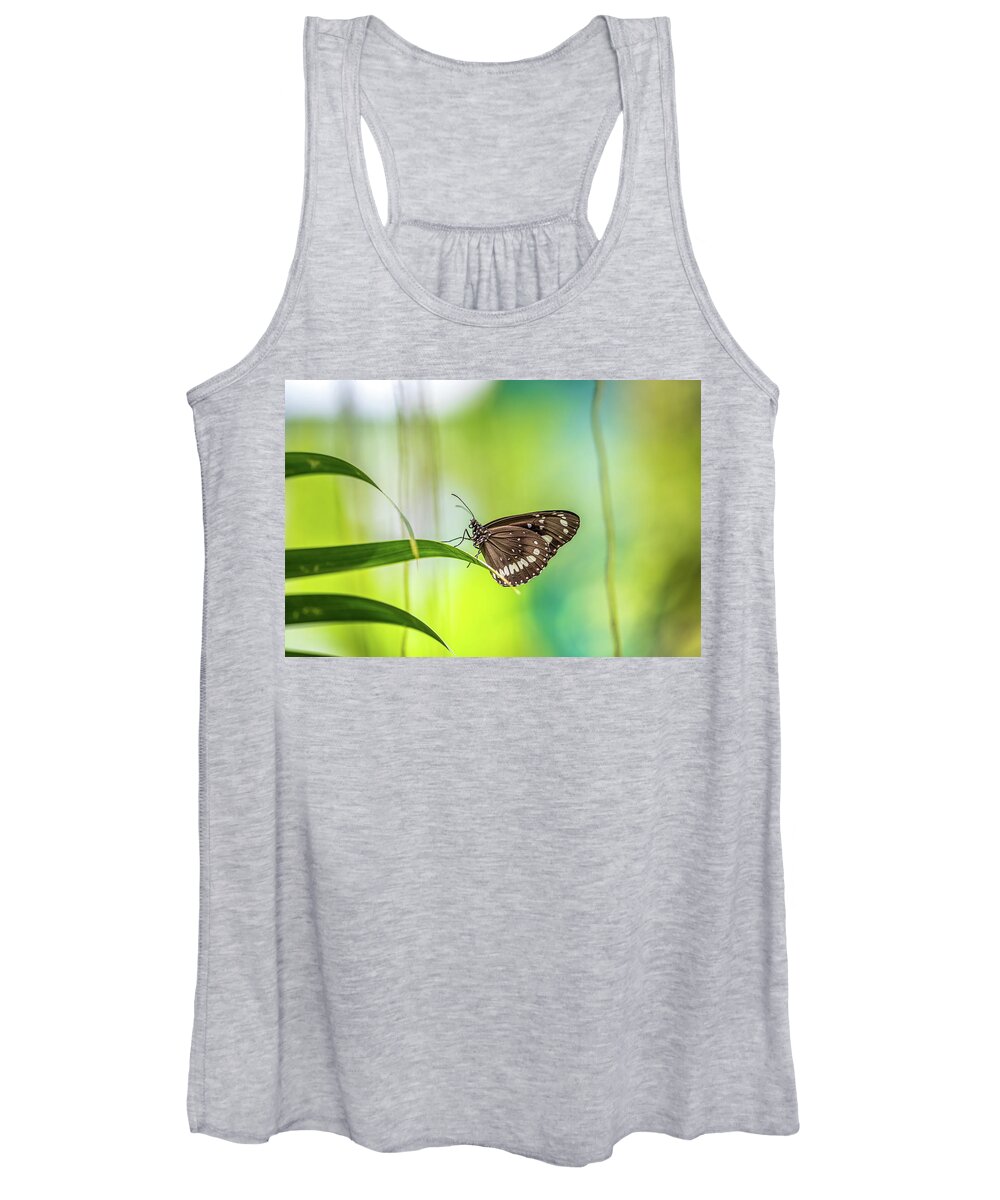 Beautiful Butterfly Women's Tank Top featuring the photograph Alone Time by Az Jackson