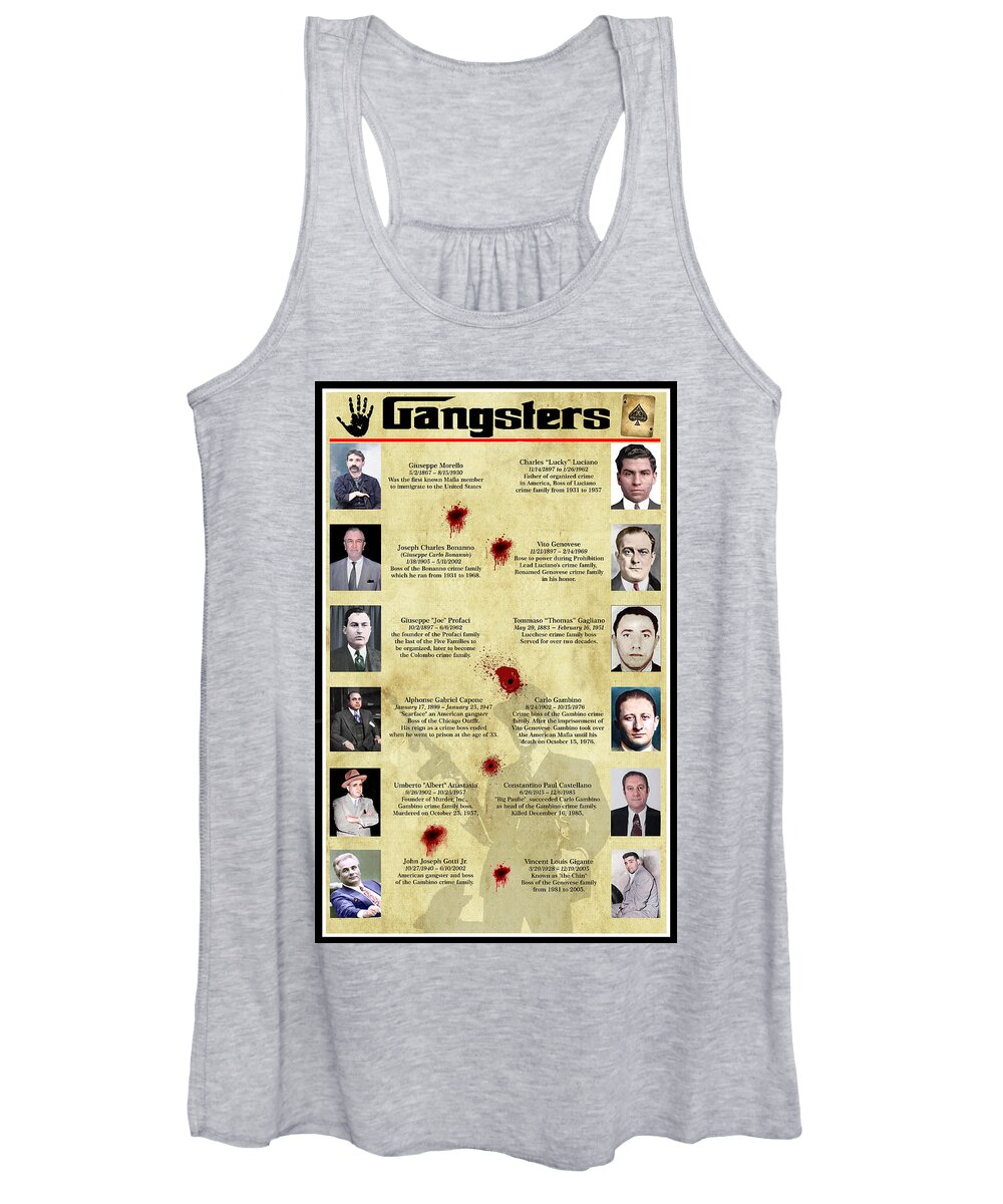 Mafia Women's Tank Top featuring the mixed media American Gangsters by Pheasant Run Gallery