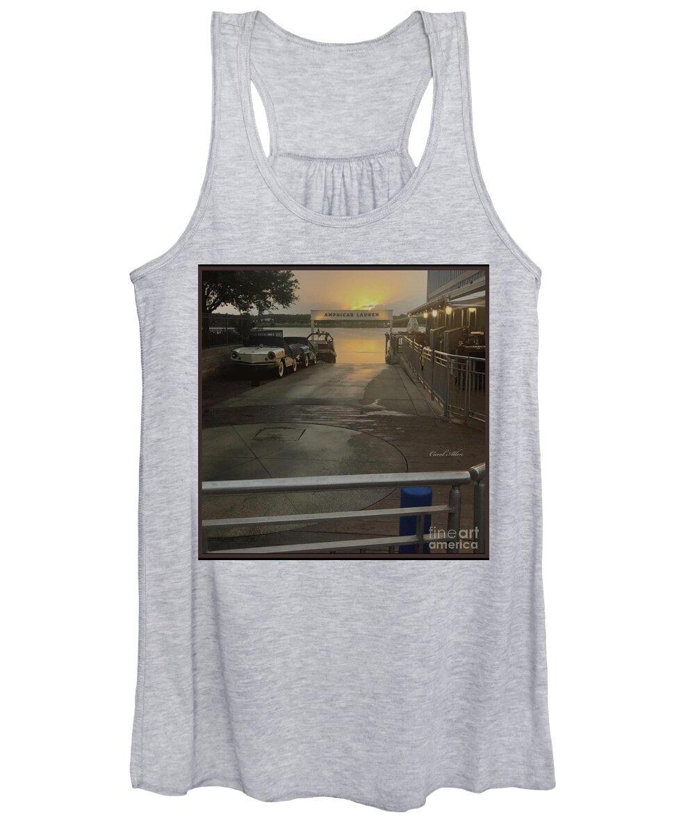 Cars Women's Tank Top featuring the photograph Amphicar Launch by Carol Allen