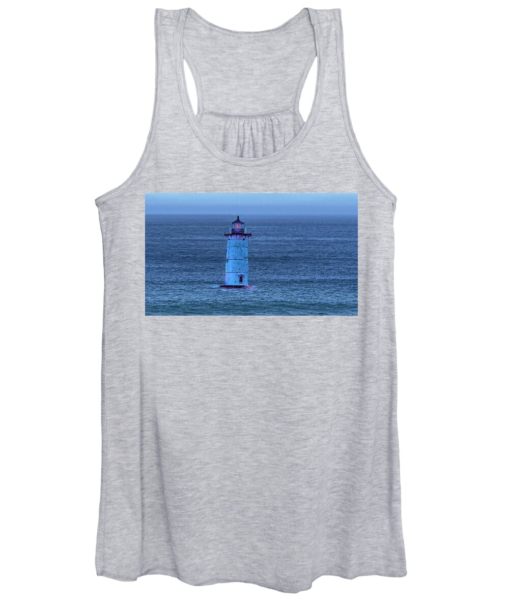Climate Change Women's Tank Top featuring the photograph An Almost Open Sea by Edward Shmunes