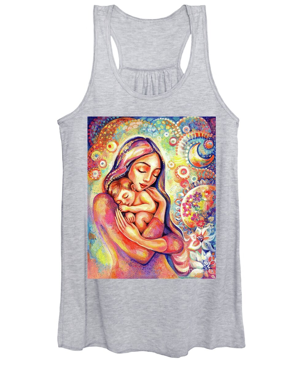 Mother And Child Women's Tank Top featuring the painting Angel Dream by Eva Campbell