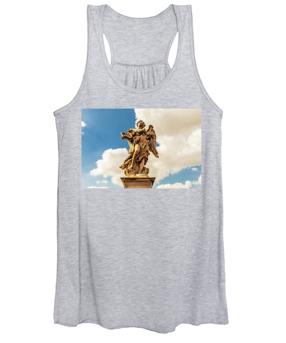 Ponte Sant'angelo Women's Tank Top featuring the photograph Angel with the Superscription by Fabiano Di Paolo