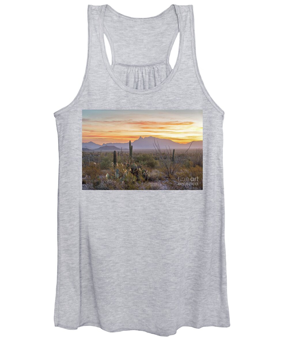 Desert Women's Tank Top featuring the photograph Another Sonoran Sunrise by Jeff Hubbard