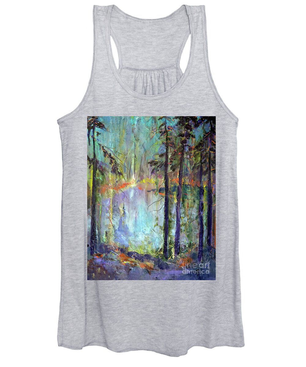 Landscape Art Women's Tank Top featuring the painting Another World by Claire Bull