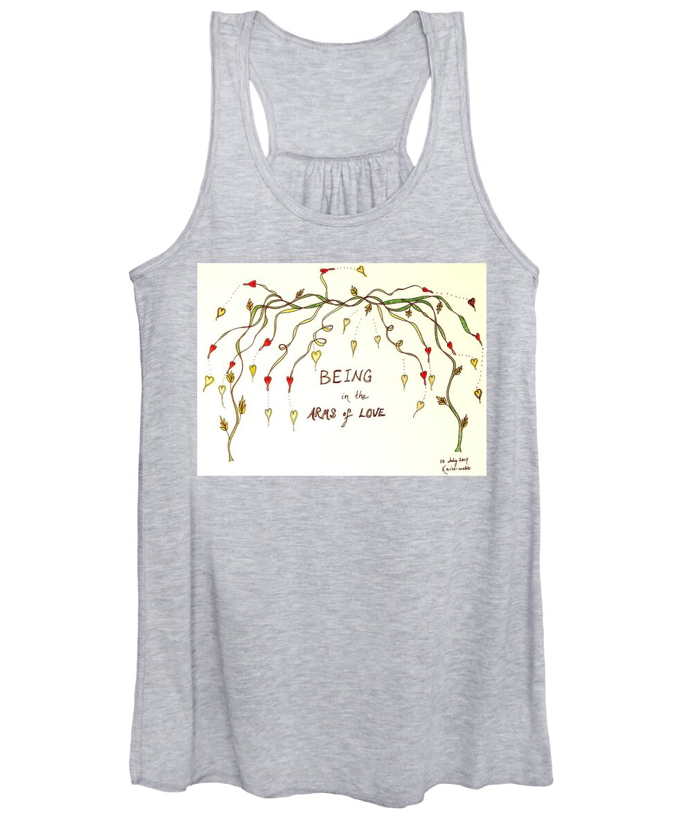 Hearts Women's Tank Top featuring the drawing Arms of Love by Karen Nice-Webb
