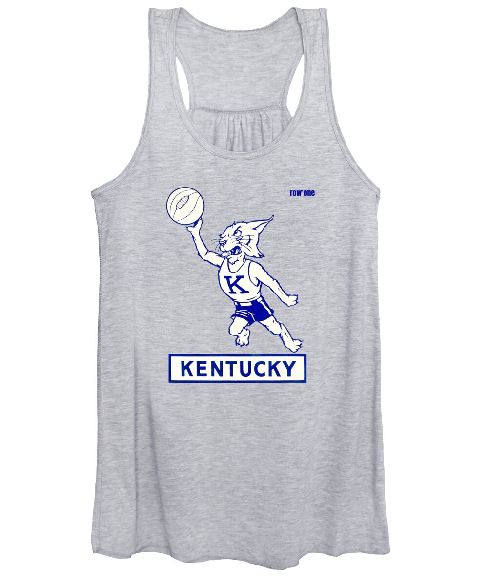 Kentucky Women's Tank Top featuring the drawing Vintage Kentucky Wildcats Art by Row One Brand