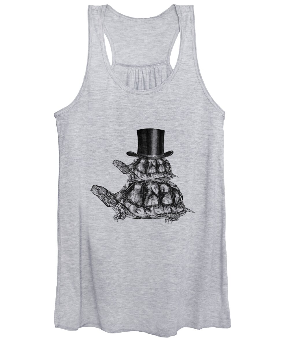 Turtle Women's Tank Top featuring the digital art Turtle Stack by Madame Memento
