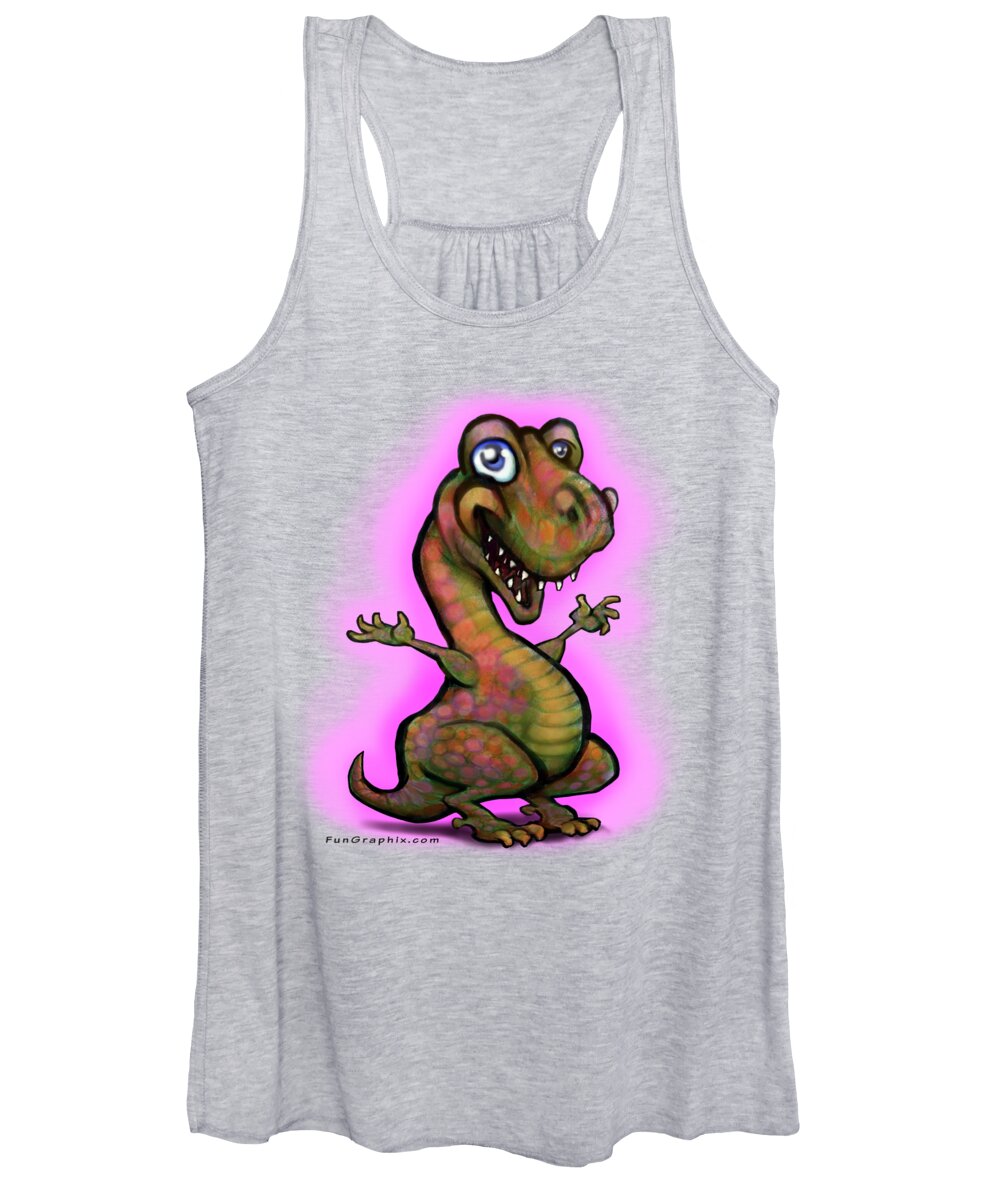 Baby Women's Tank Top featuring the painting Babysaurus Rex by Kevin Middleton