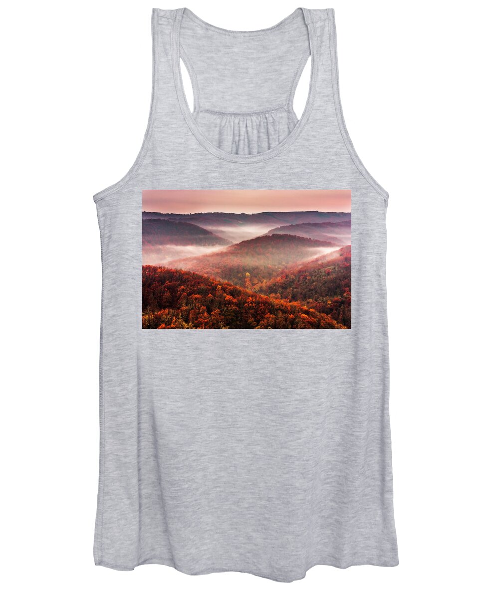Bulgaria Women's Tank Top featuring the photograph Autumn Fogs by Evgeni Dinev