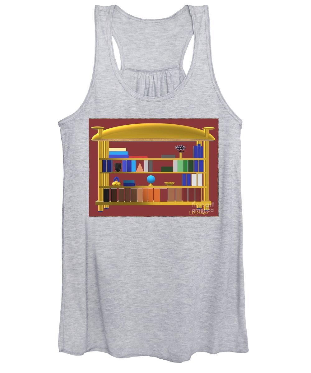 : “arts And Design”; Gallery; Images; “pumpkin Patch”; “ The Ranch”; “burgundy B.”; Quilting; “library”; Autumn Women's Tank Top featuring the digital art Autumn Library by LBDesigns