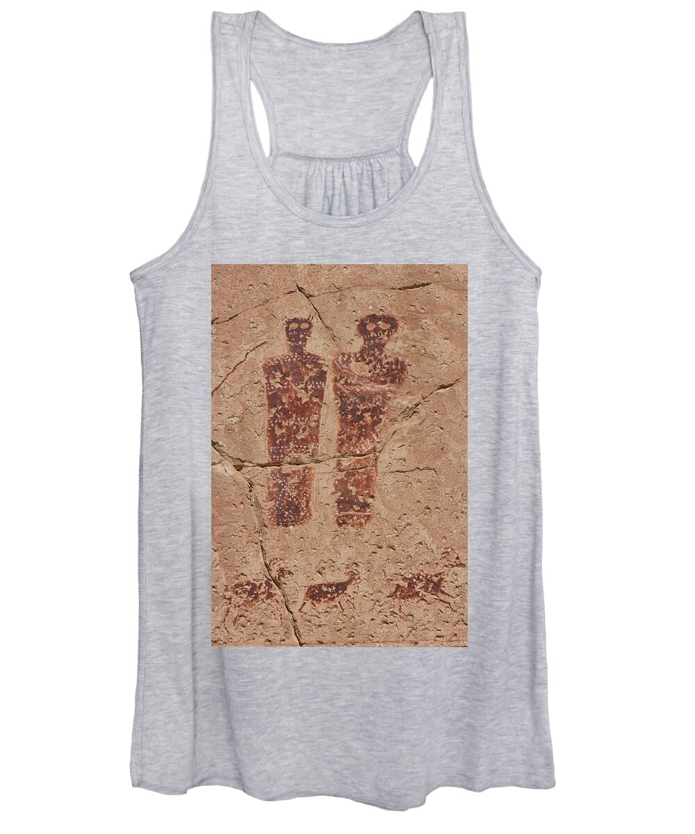 Barrier Canyon Women's Tank Top featuring the photograph Barrier Canyon Shamanic Visions by Kathleen Bishop