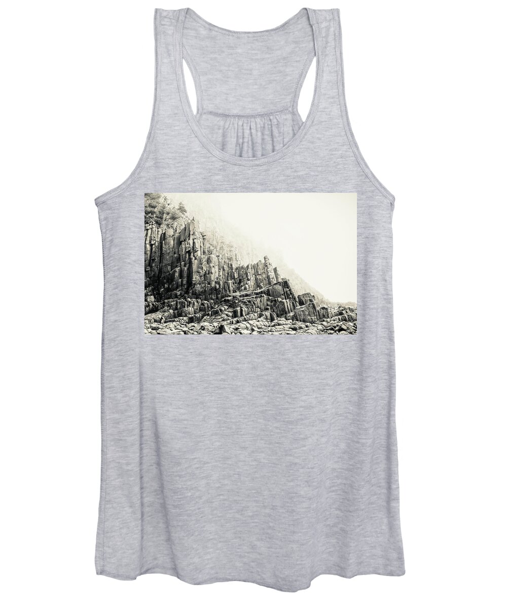 Sea Women's Tank Top featuring the photograph Battlements by Alan Norsworthy
