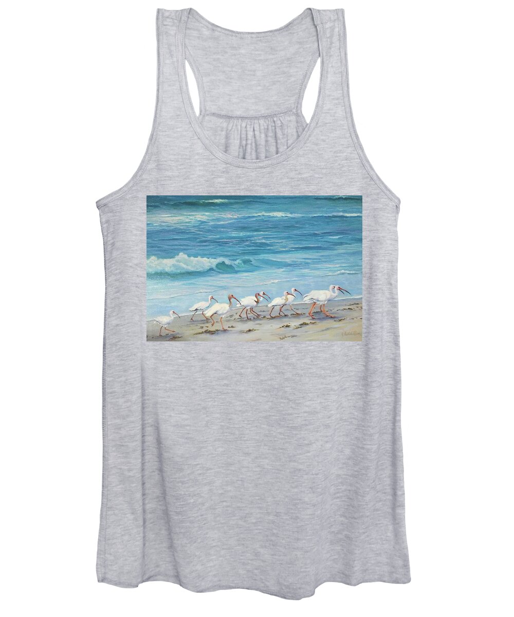Ibis Women's Tank Top featuring the painting Beach Patrol by Judy Rixom