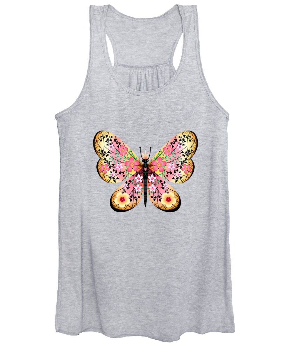 Butterfly Women's Tank Top featuring the digital art Beautiful Butterfly Blessing by Valerie Drake Lesiak